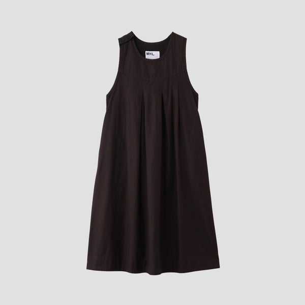 CONTRAST WARP COTTON DRESS