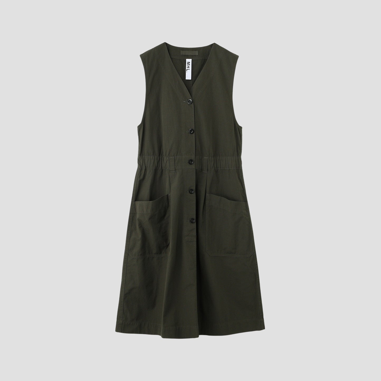 FINE COMPACT COTTON POPLIN DRESS