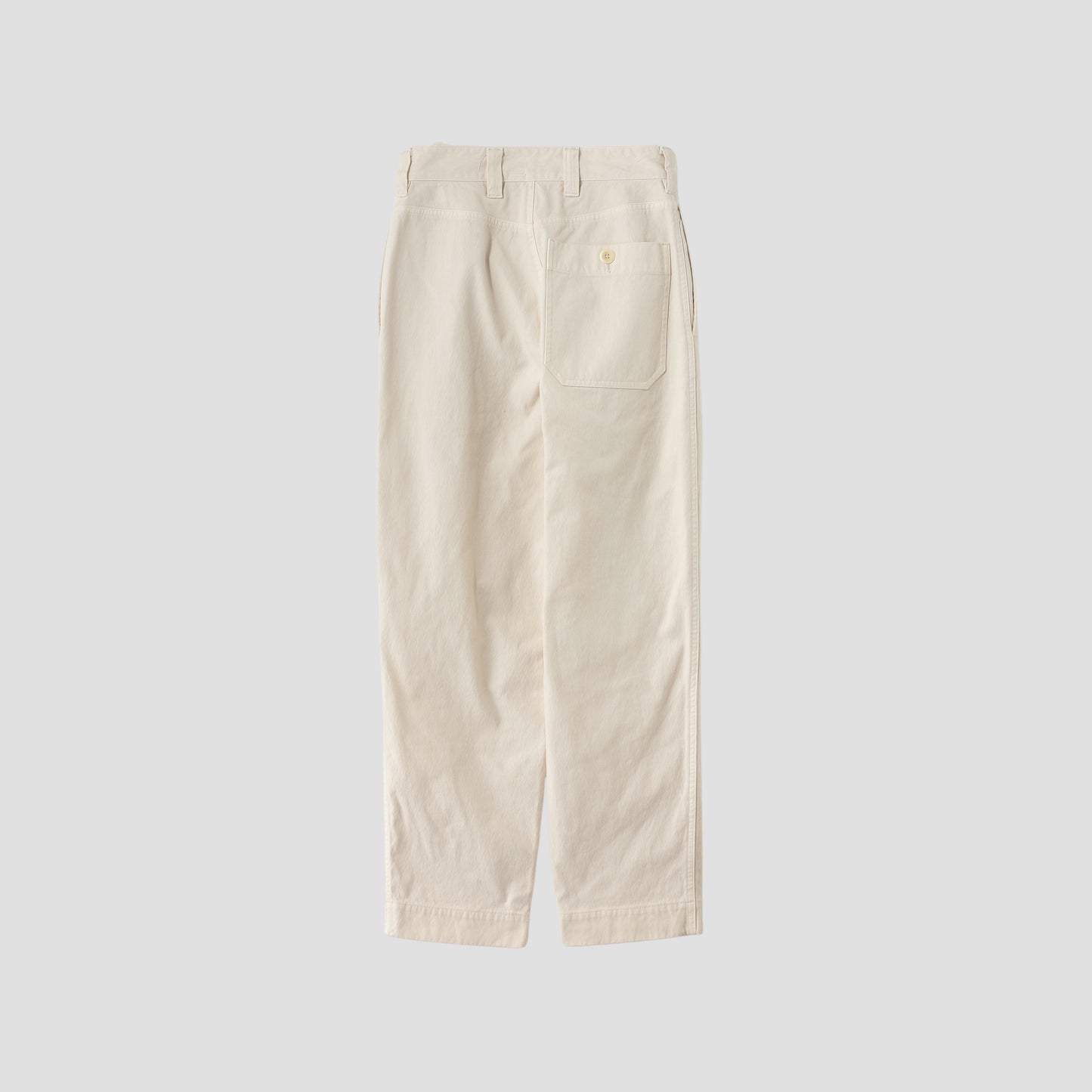 UNEVEN COTTON CANVAS TROUSERS
