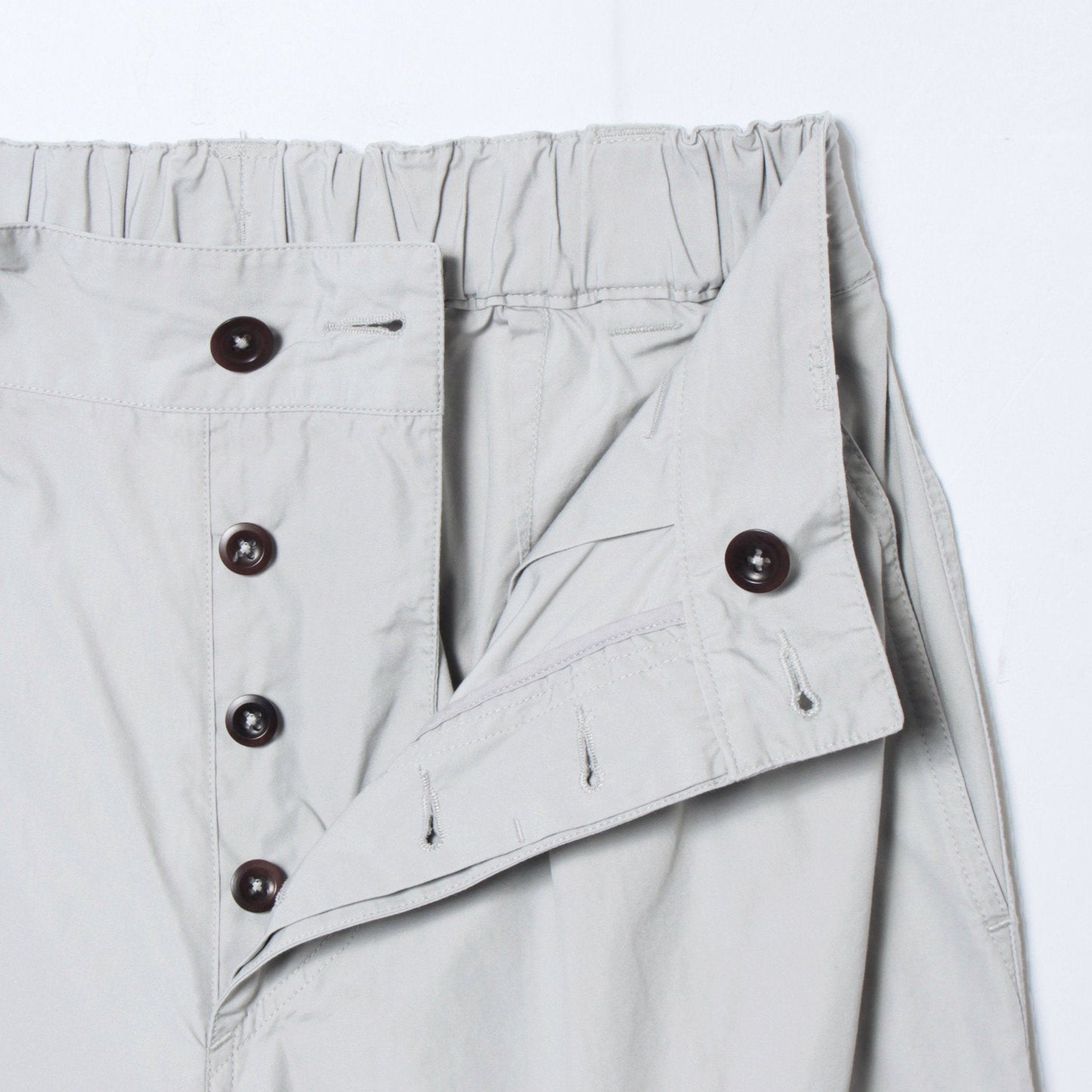 FINE COMPACT COTTON POPLIN TROUSERS