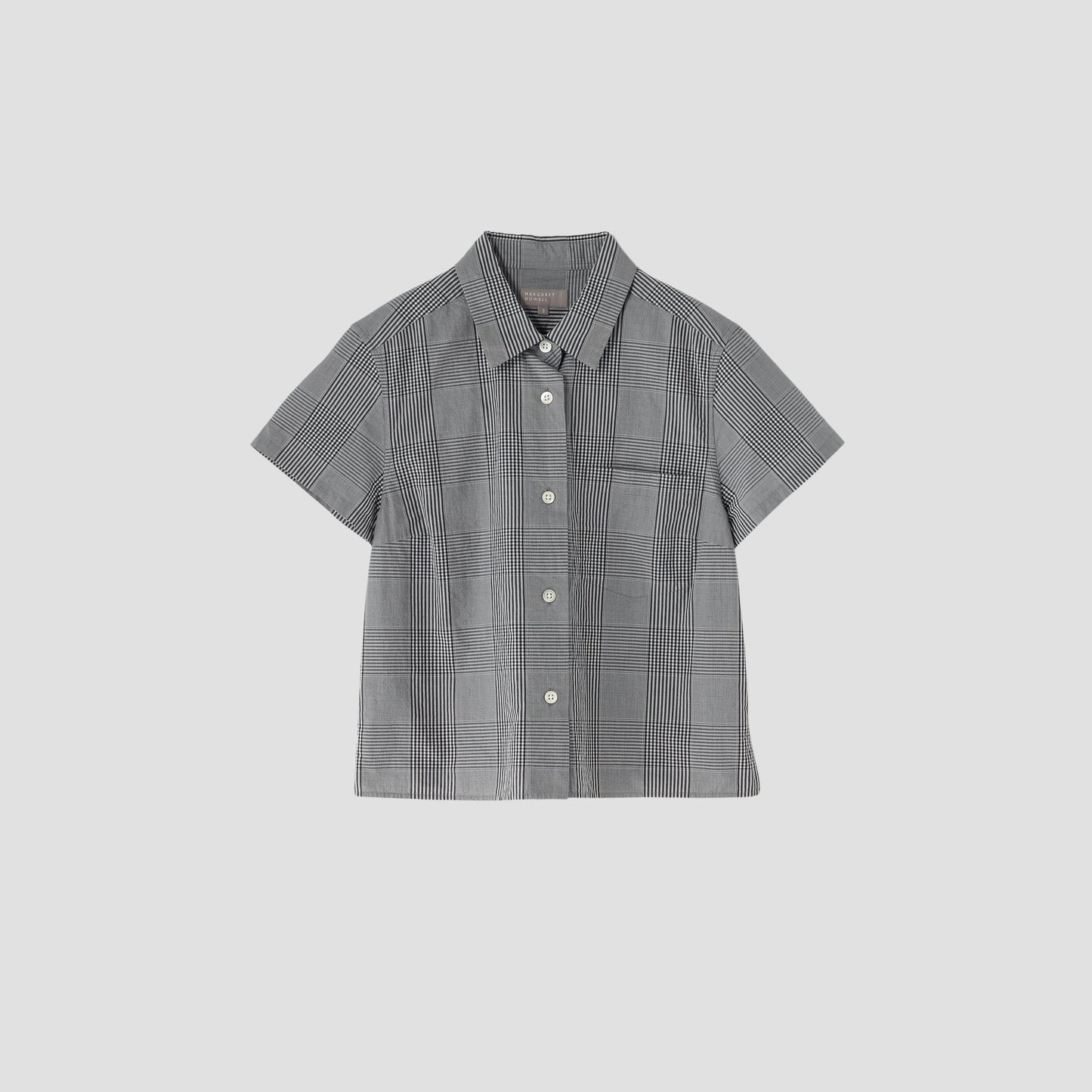 GINGHAM OVERCHECK COTTON SHIRT