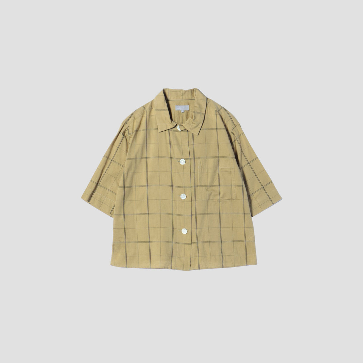 CHECK COTTON LINEN SHIRT