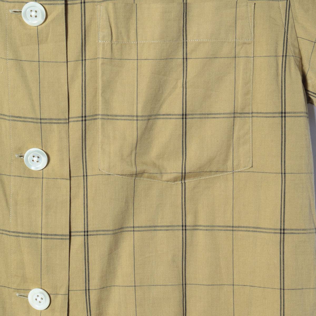 CHECK COTTON LINEN SHIRT