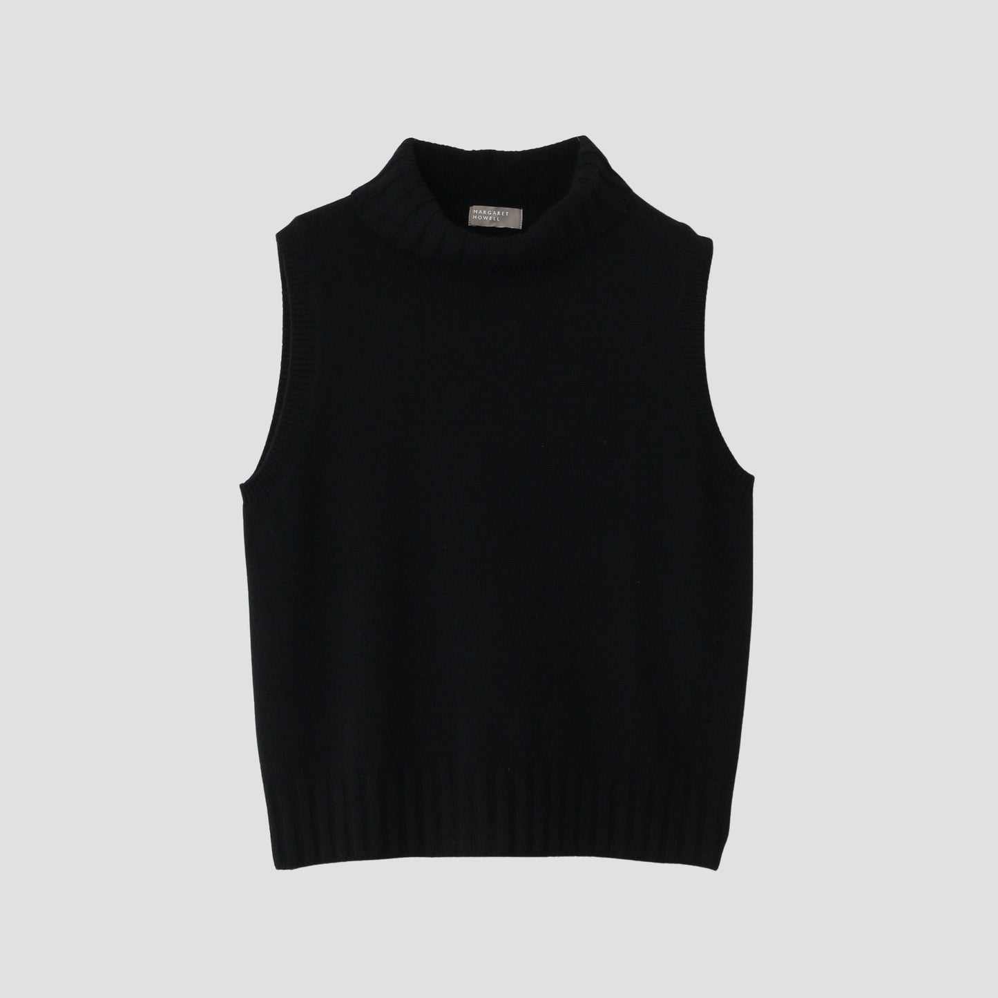 SLEEVELESS ROLL NECK KNIT