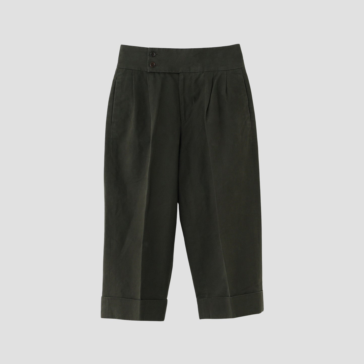 BRUSHED COTTON LINEN TROUSERS