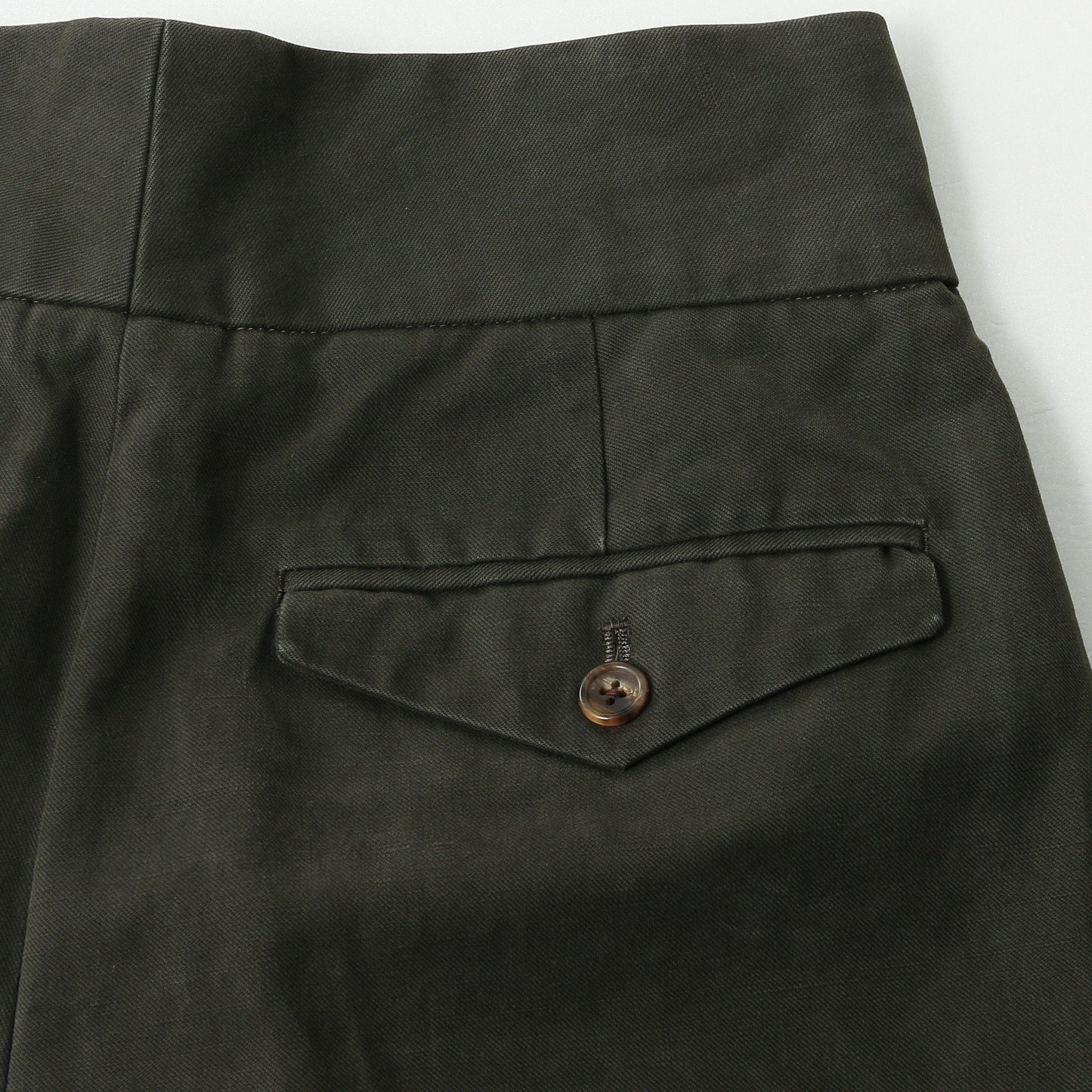 BRUSHED COTTON LINEN TROUSERS