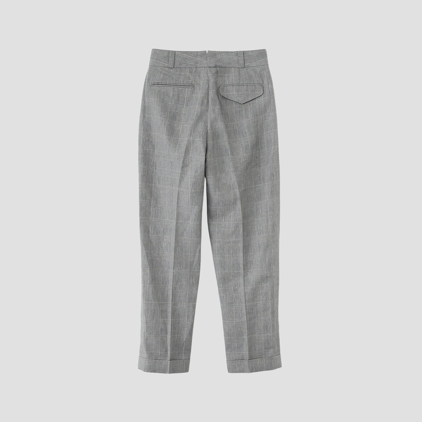 PRINCE OF WALES LINEN TROUSERS