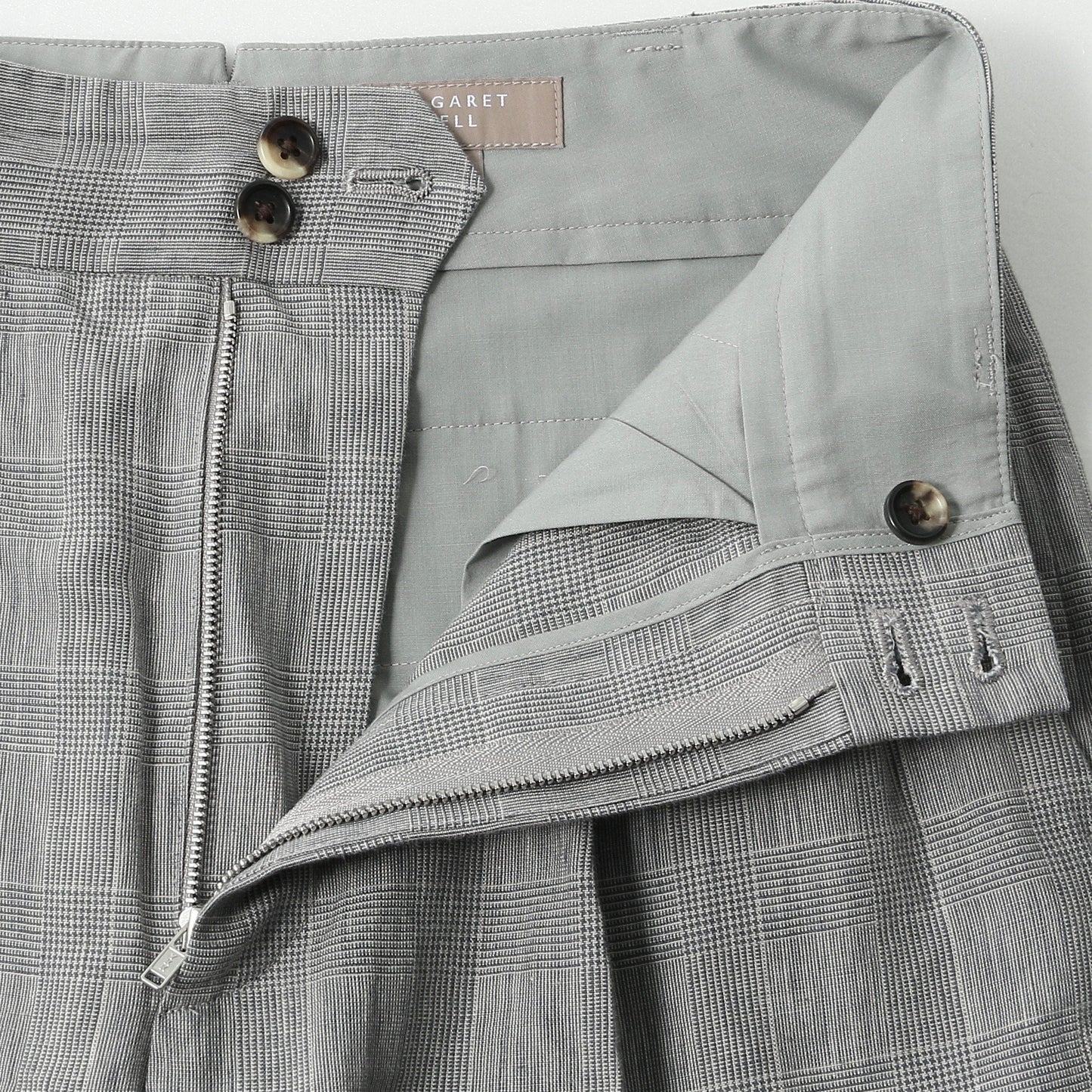 PRINCE OF WALES LINEN TROUSERS