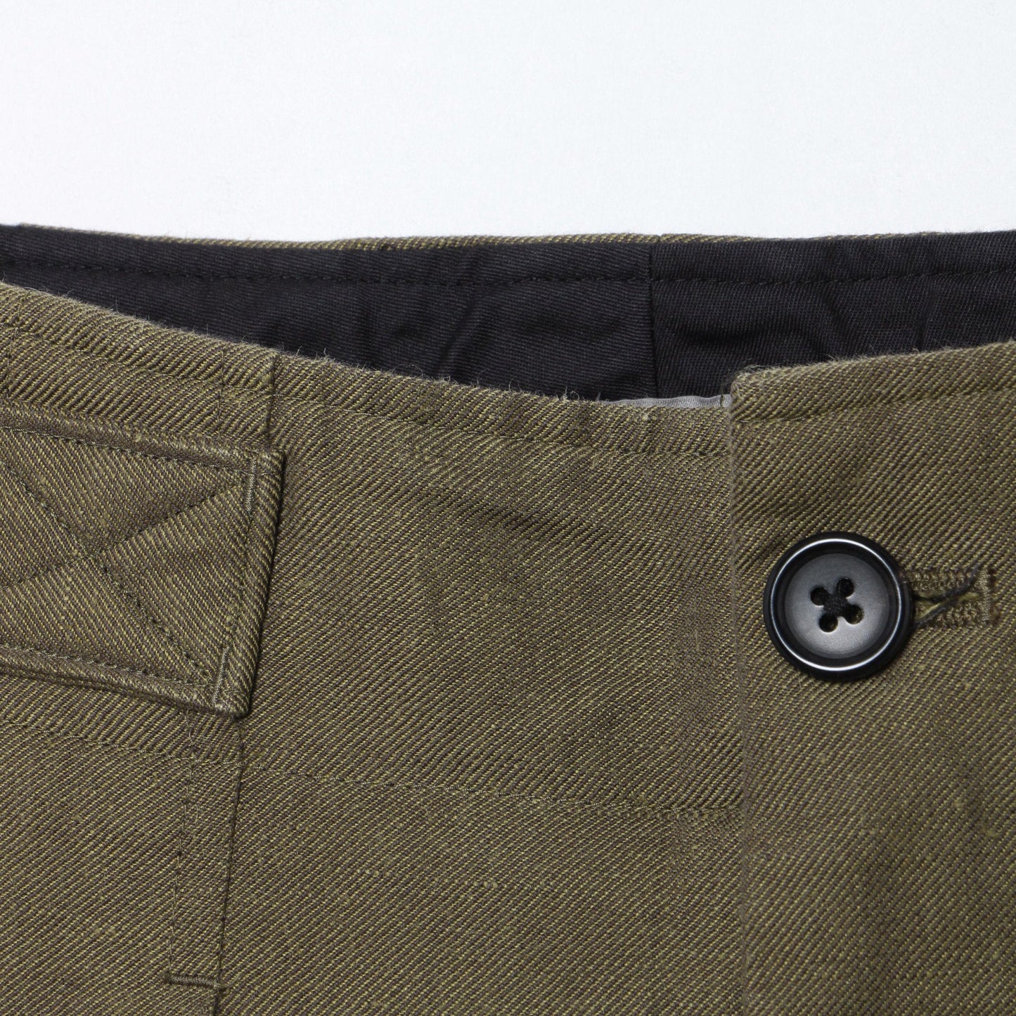 LINEN WOOL TWILL TROUSERS