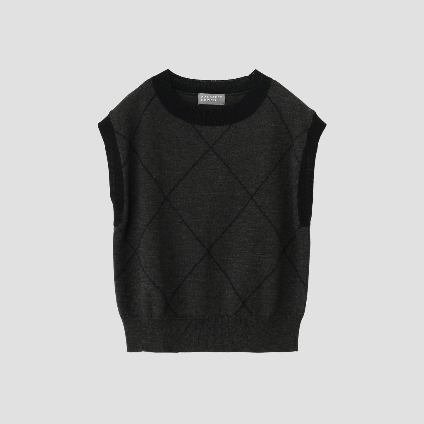 WOOL LINEN ARGYLE KNIT