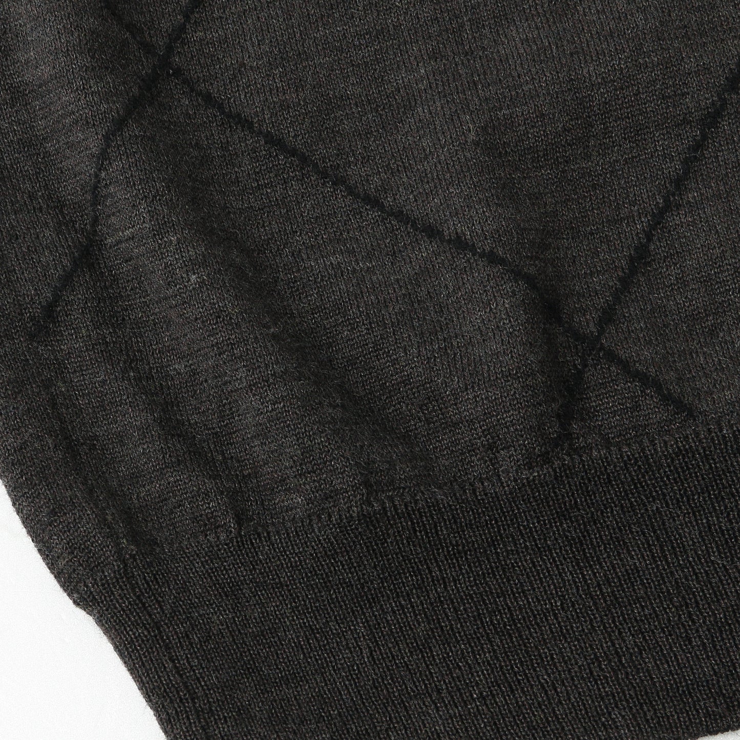 WOOL LINEN ARGYLE KNIT