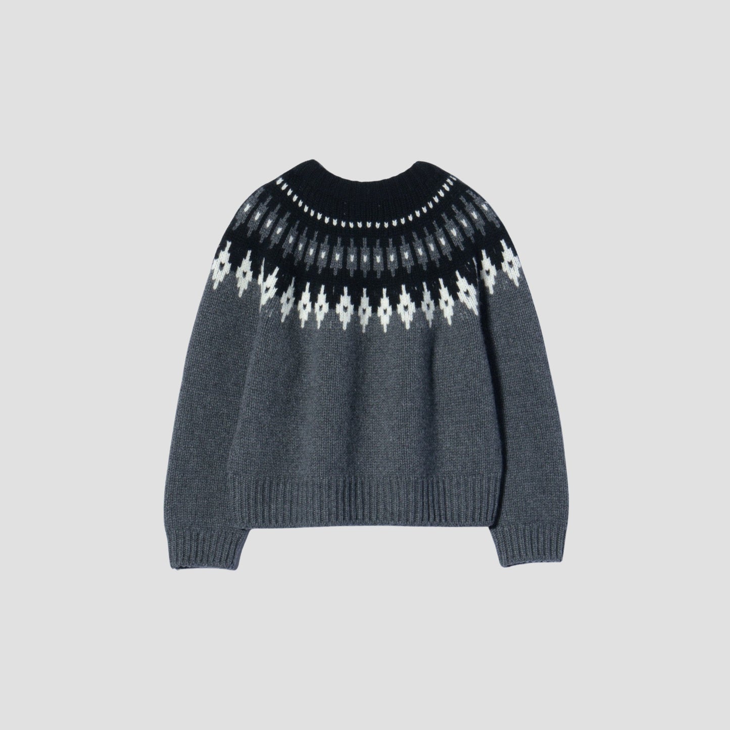 WOOL CASHMERE SILK FAIRISLE KNIT