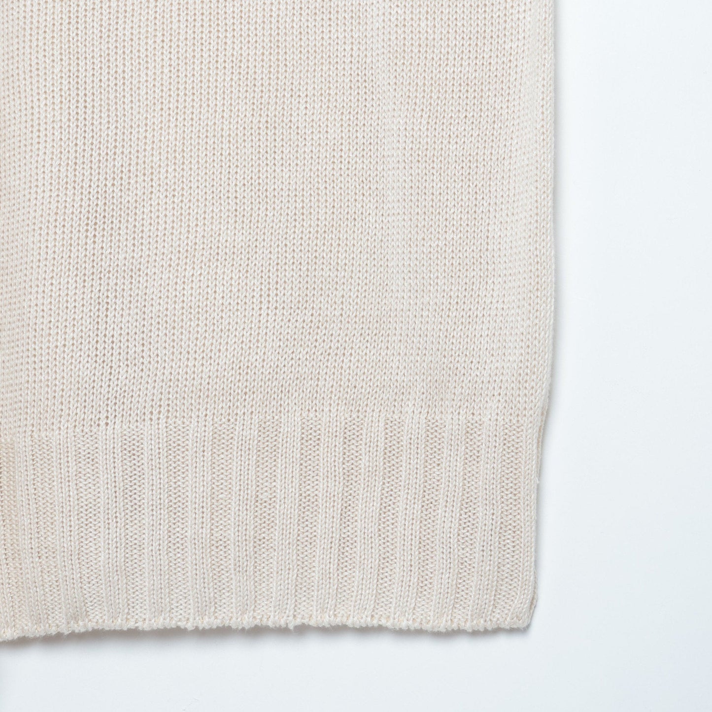 LINEN COTTON WIDE ROLL NECK KNIT