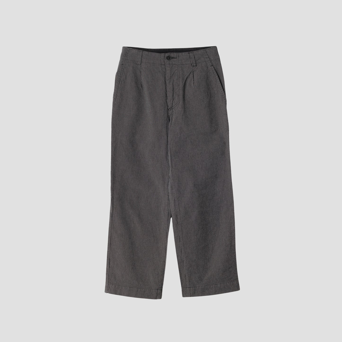 WORKWEAR STRIPE COTTON LINEN TROUSERS