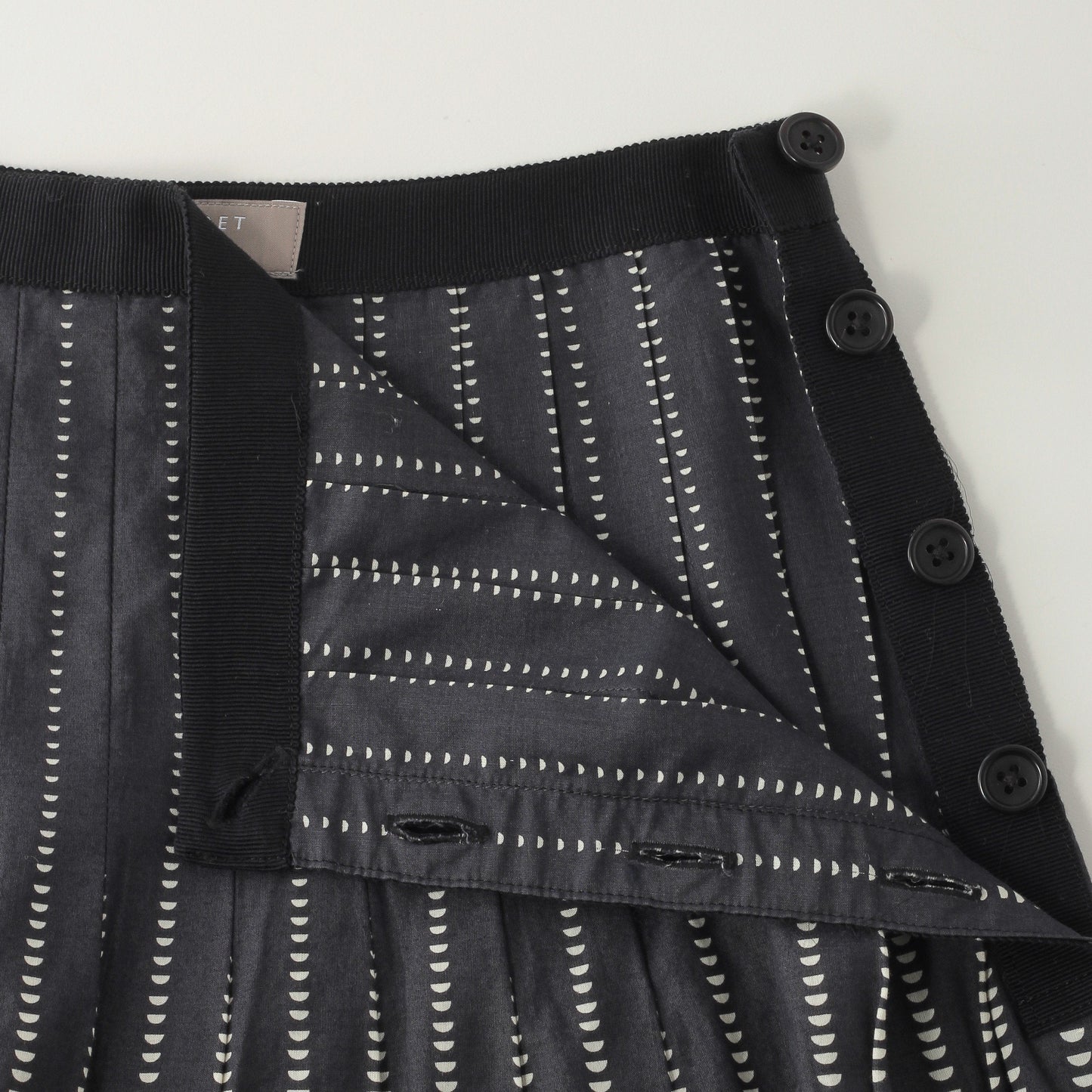HALF MOON COTTON SKIRT