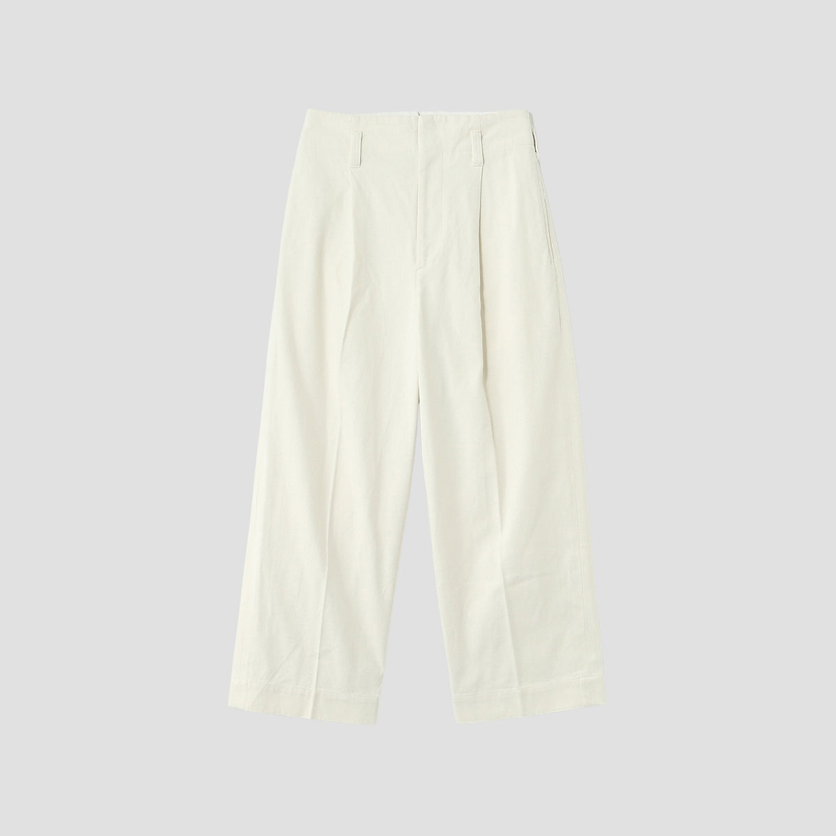 WASHED COTTON TWILL TROUSERS