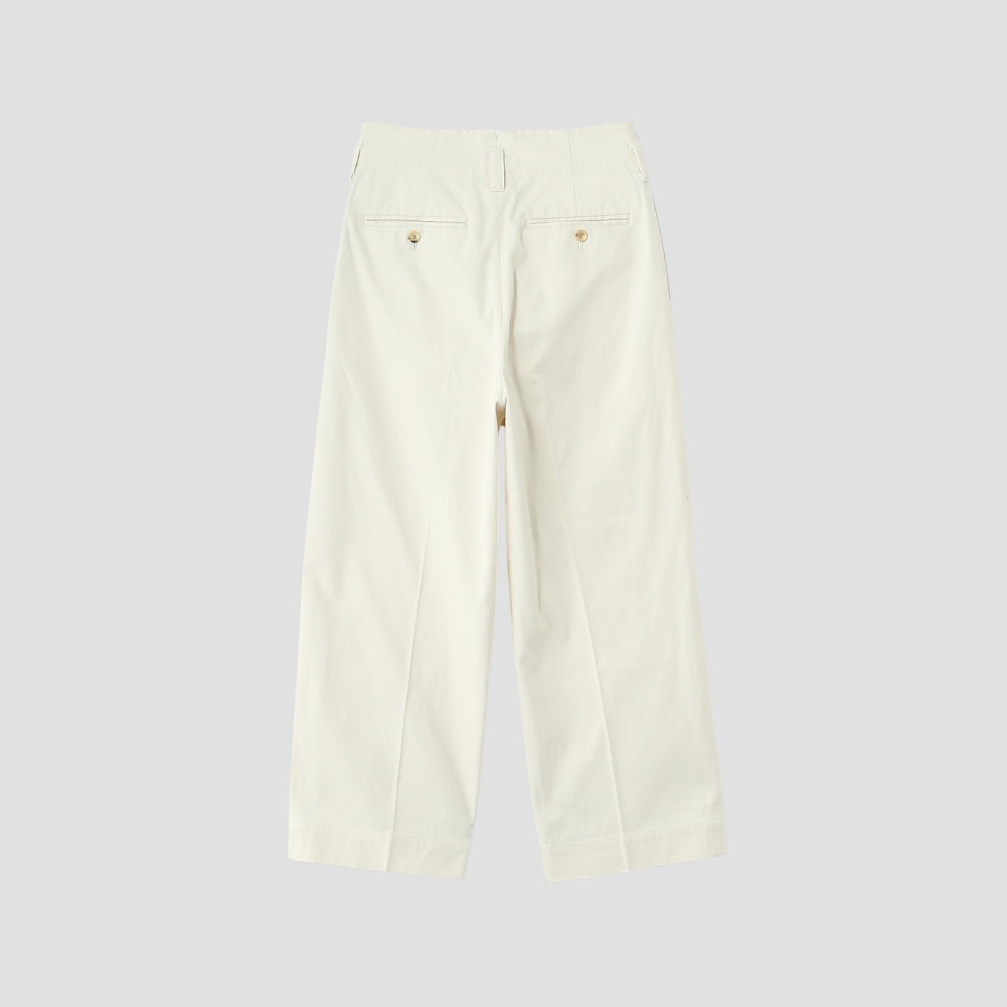 WASHED COTTON TWILL TROUSERS