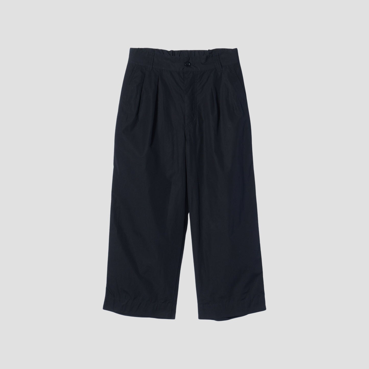 FINE COMPACT COTTON POPLIN TROUSERS