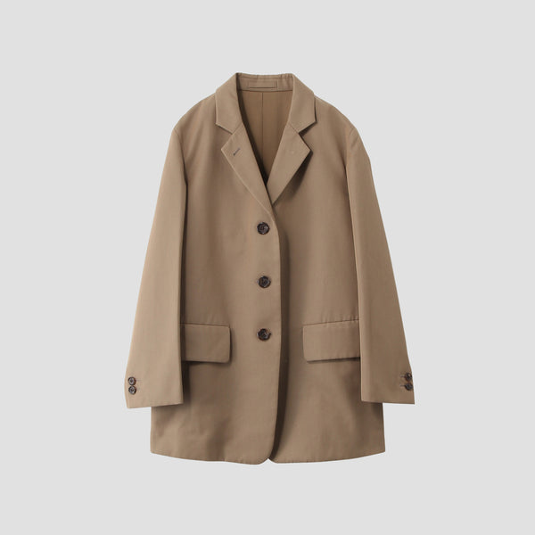 WOOL COTTON GABARDINE COAT