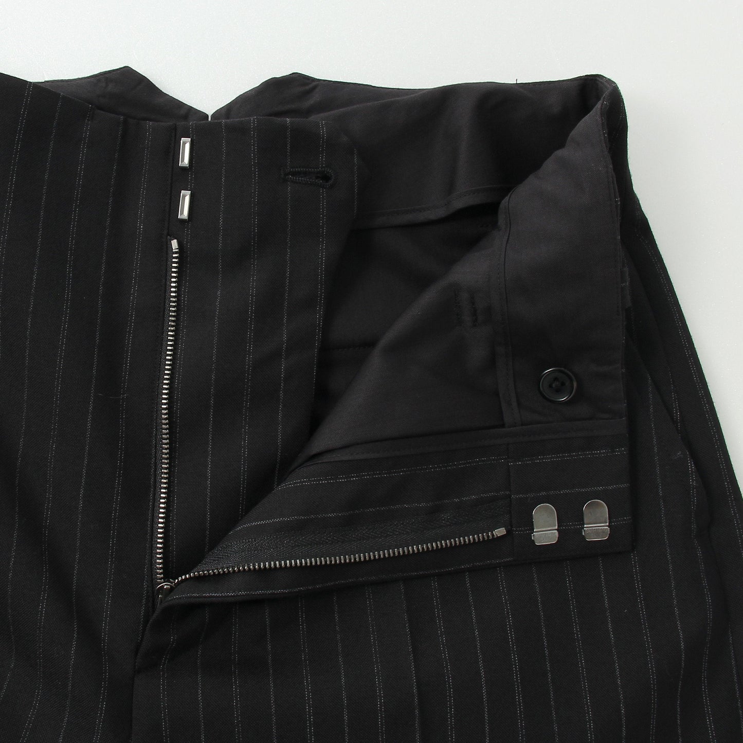 STRIPE WOOL PLAINWEAVE TROUSERS