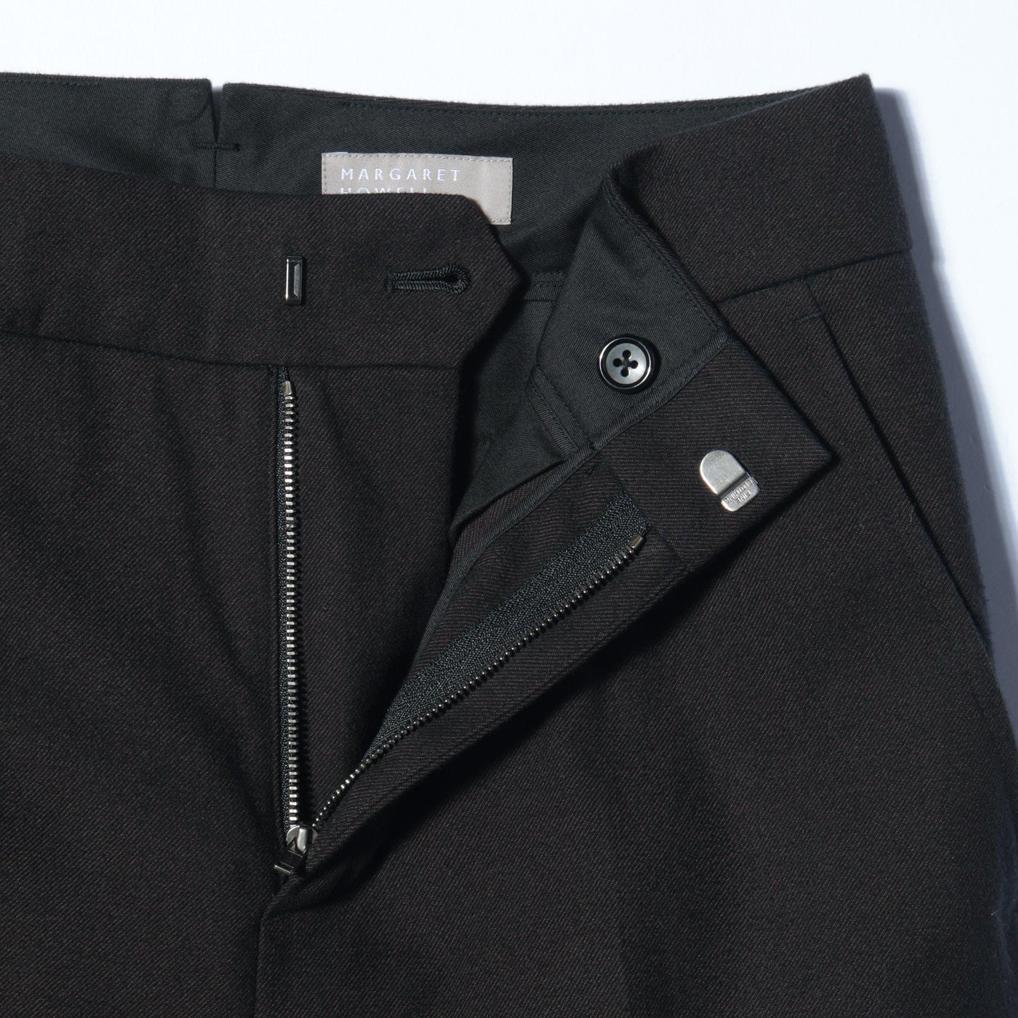 BRUSHED COTTON WOOL TROUSERS