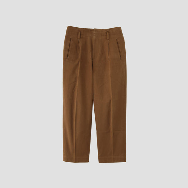 WASHED COTTON TWILL TROUSERS