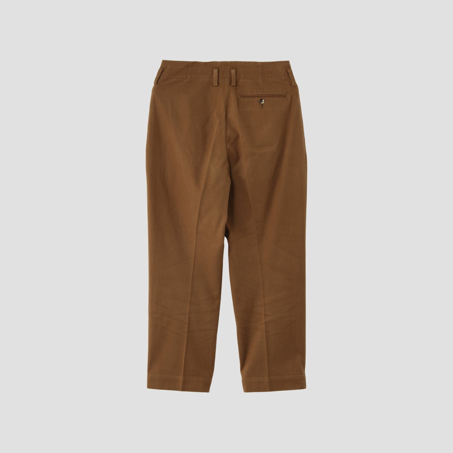 WASHED COTTON TWILL TROUSERS