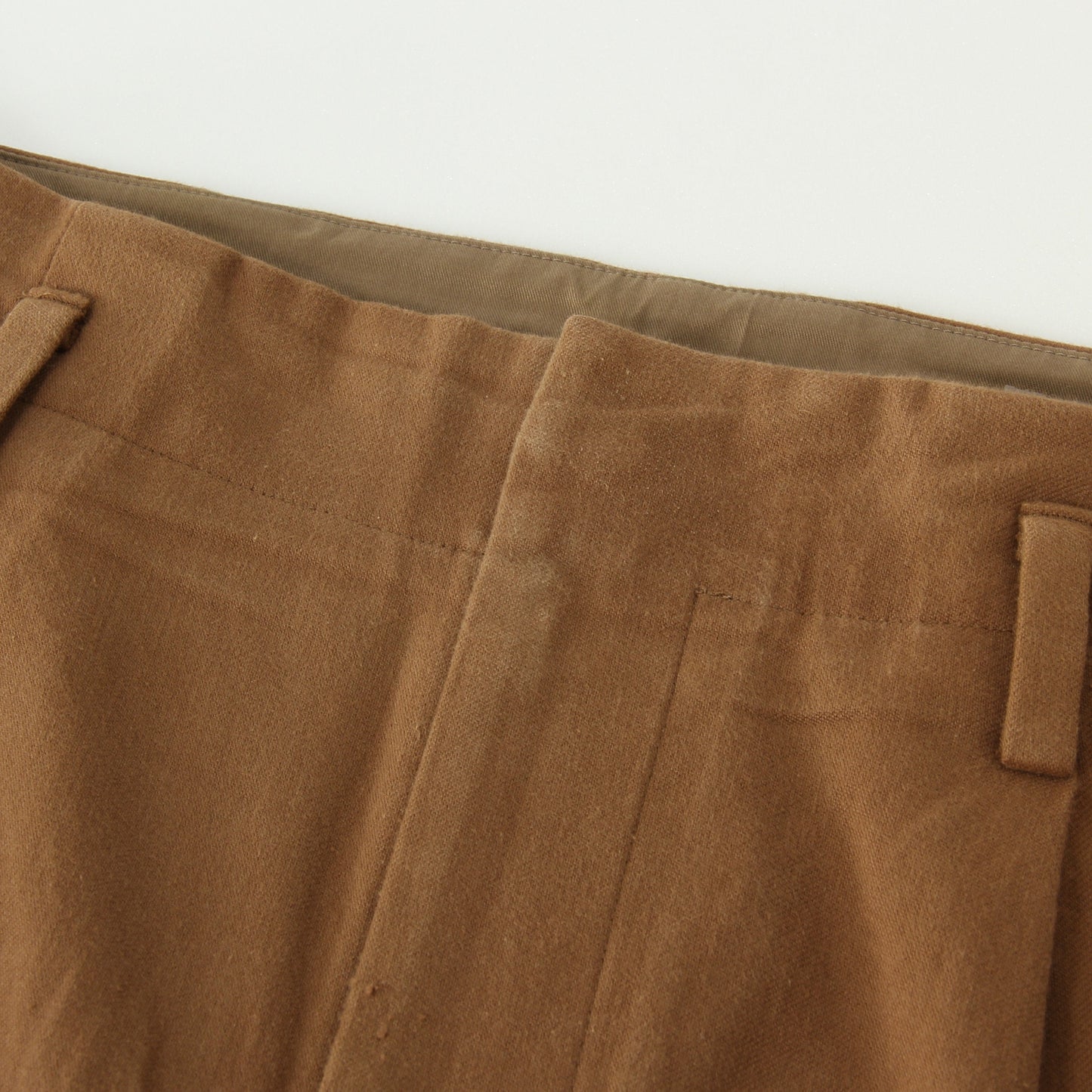 WASHED COTTON TWILL TROUSERS