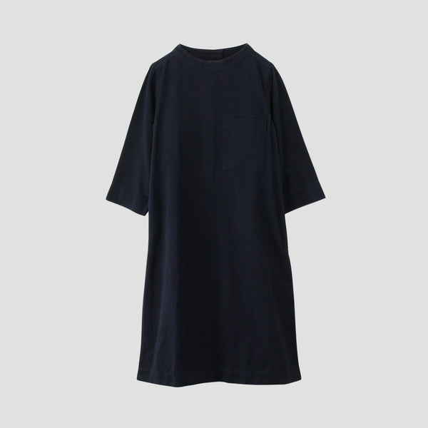 TWISTED YARN COTTON TWILL DRESS