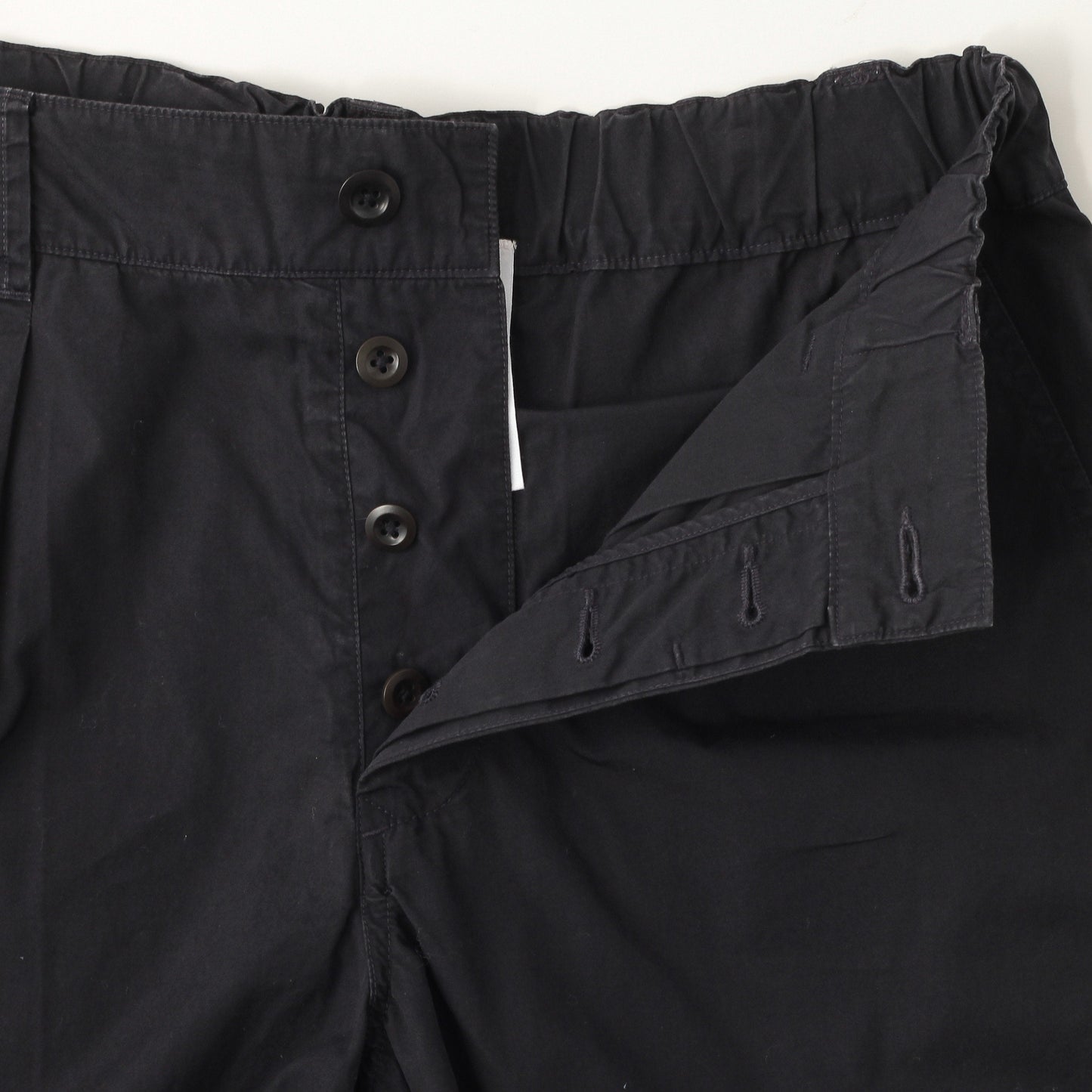 FINE COMPACT COTTON POPLIN TROUSERS