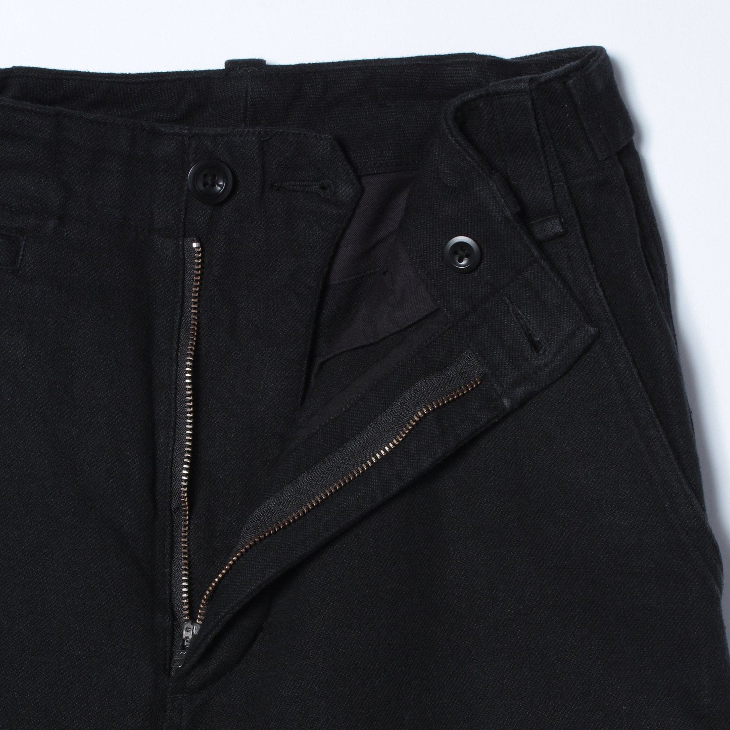 WORN LINEN COTTON DRILL TROUSERS