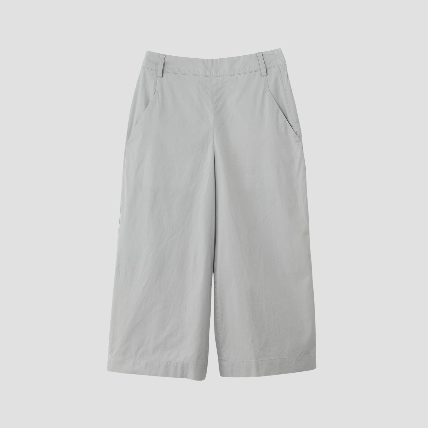 COTTON SILK POPLIN TROUSERS