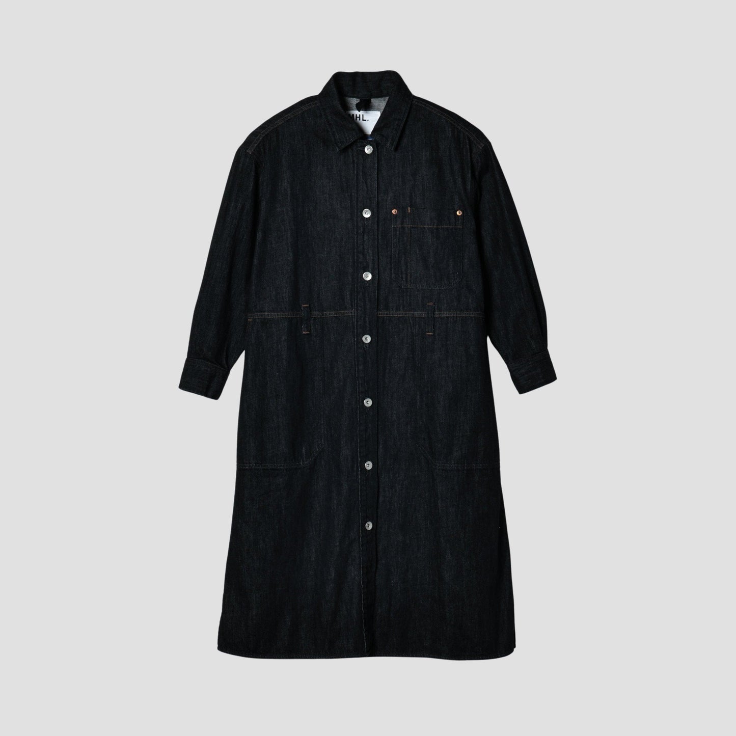 CANTON LIGHT DENIM BLACK DRESS