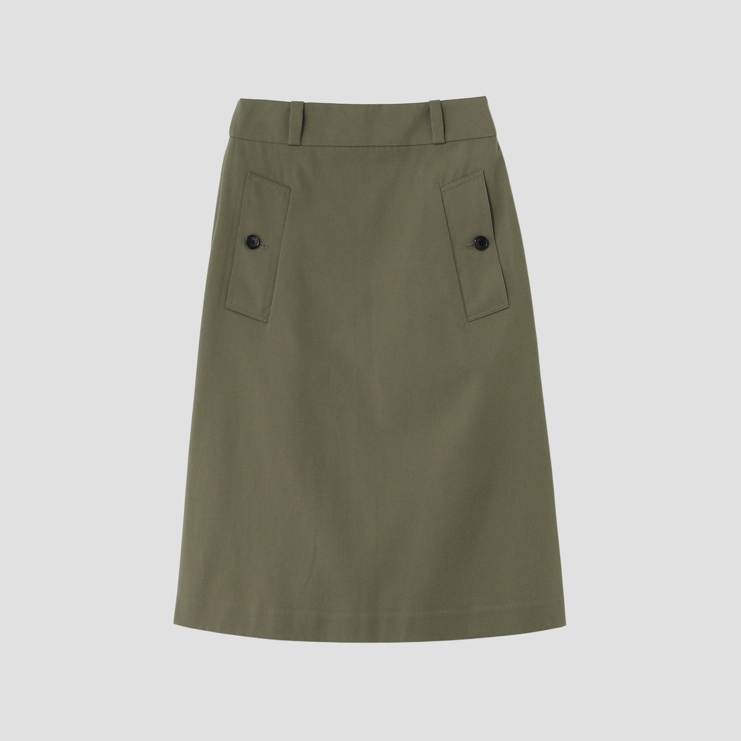 WOOL COTTON TWILL SKIRT