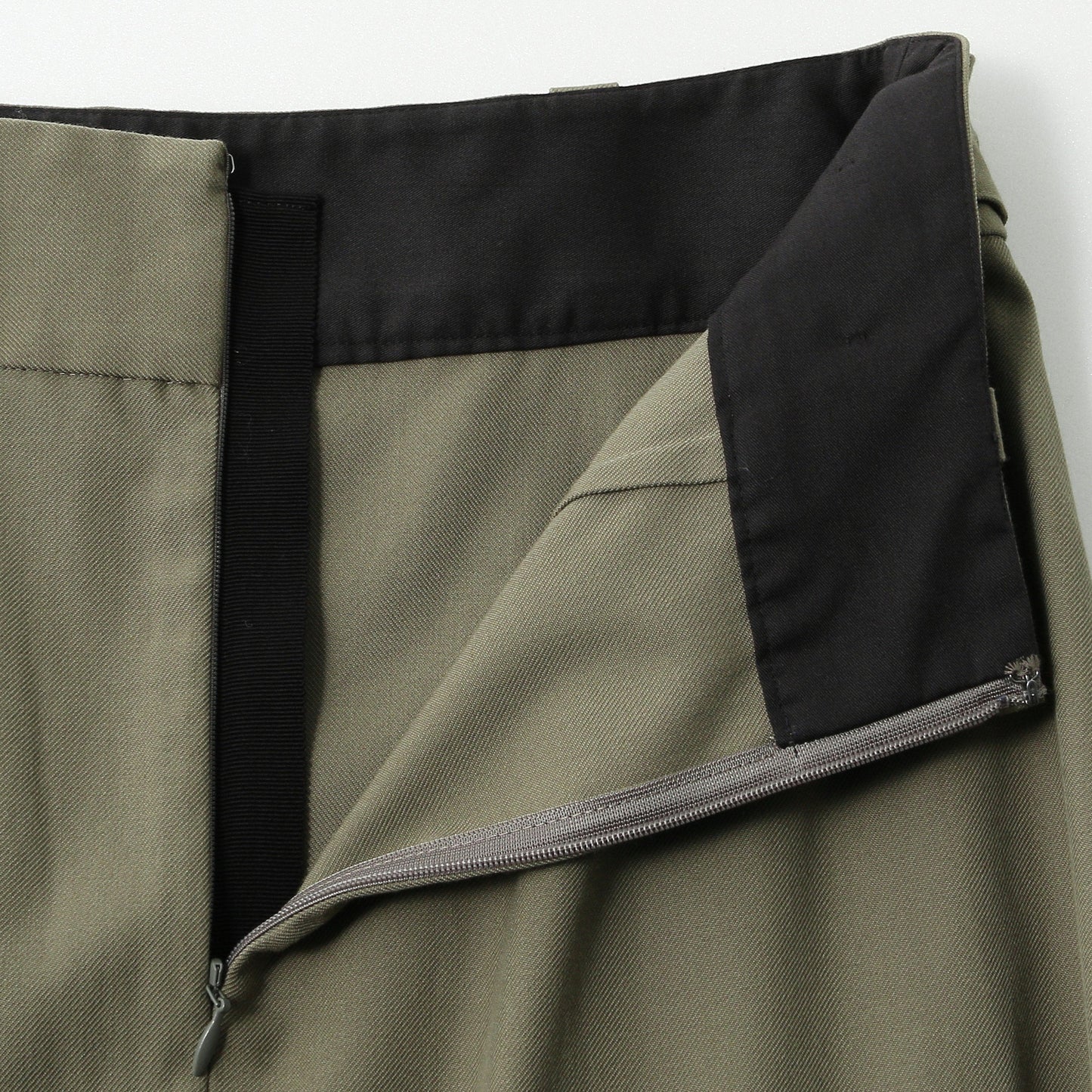 WOOL COTTON TWILL SKIRT