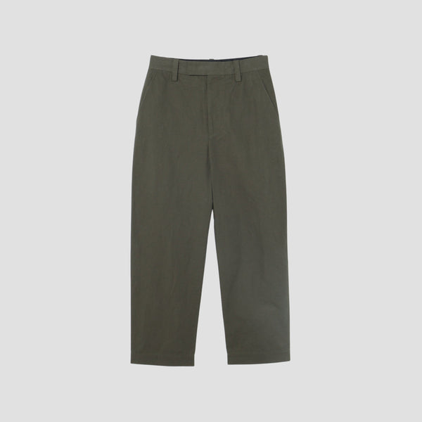 PLAIN WEAVE COTTON LINEN TROUSERS