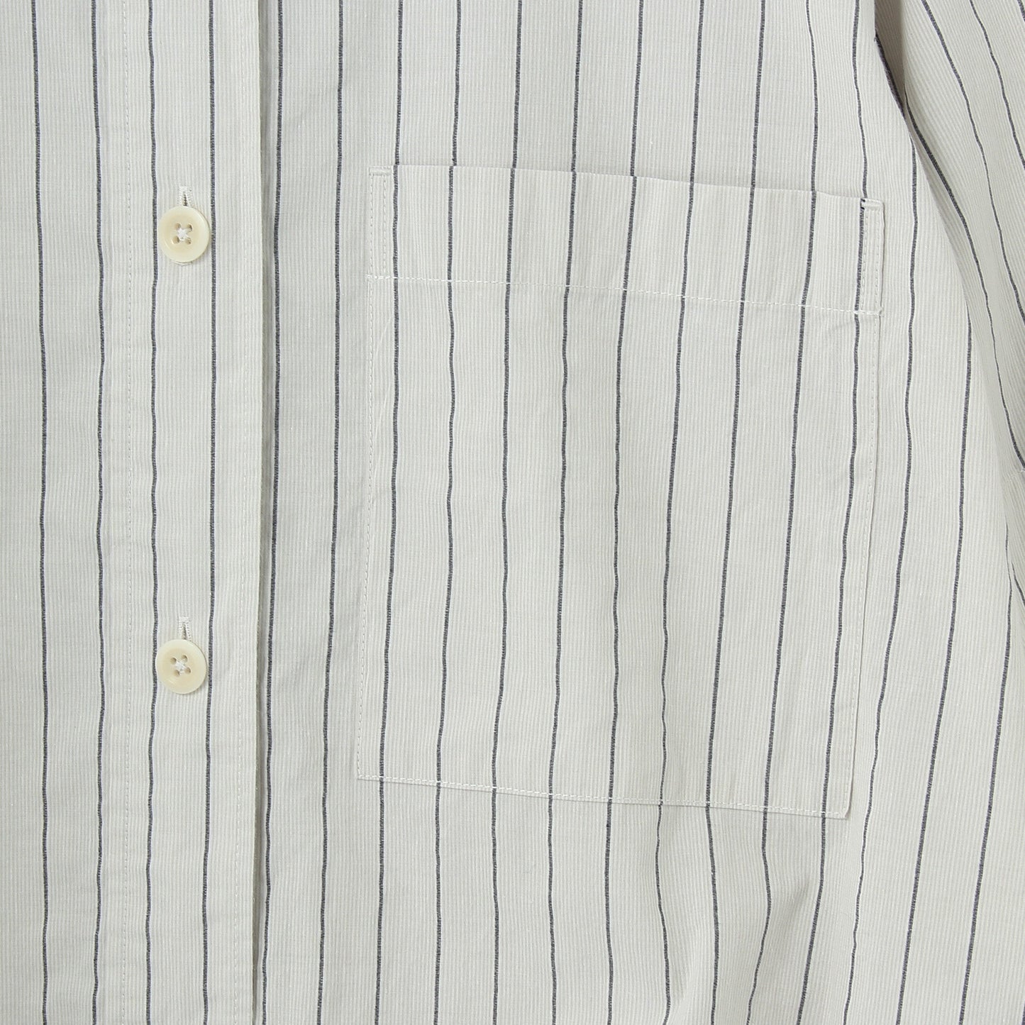 AGO COTTON RAMIE STRIPE SHIRT