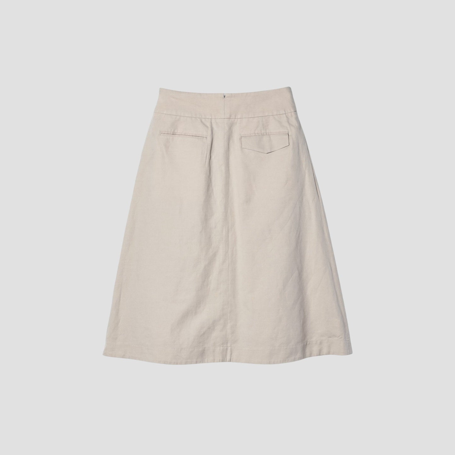 COTTON LINEN OXFORD SKIRT