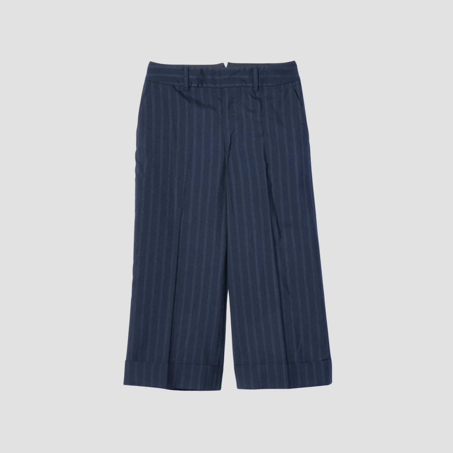WIDE STRIPE WOOL TROUSERS