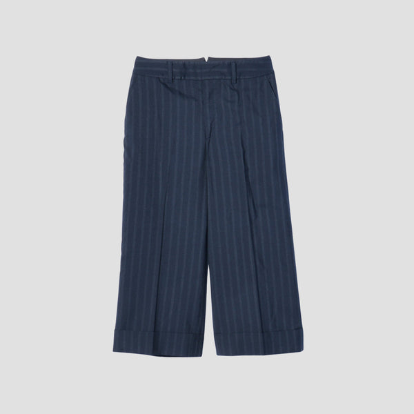 WIDE STRIPE WOOL TROUSERS