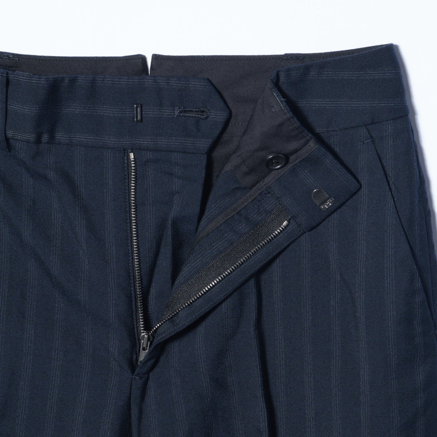 WIDE STRIPE WOOL TROUSERS