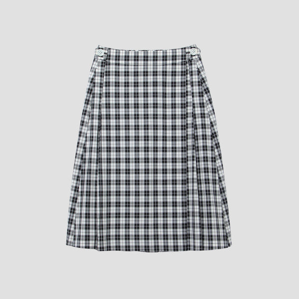 COTTON SILK CHECK SKIRT