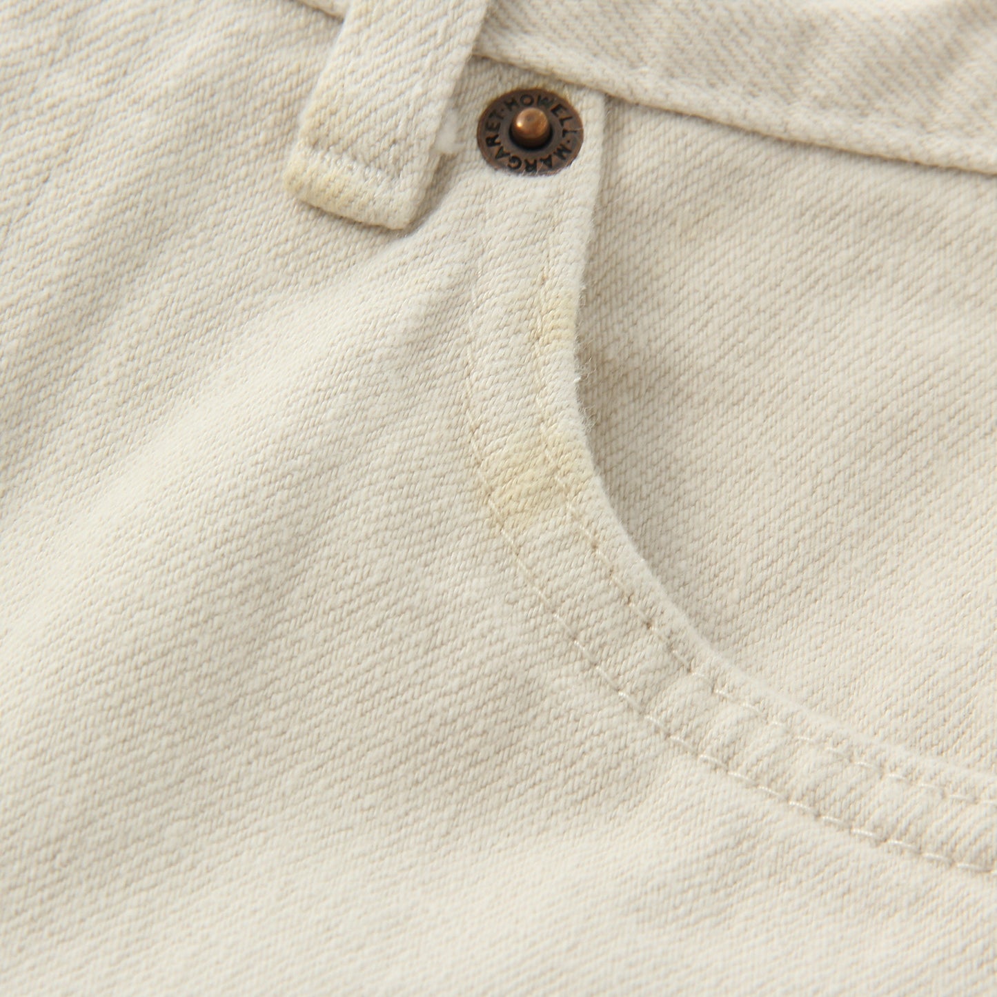 WHITE DENIM TROUSERS