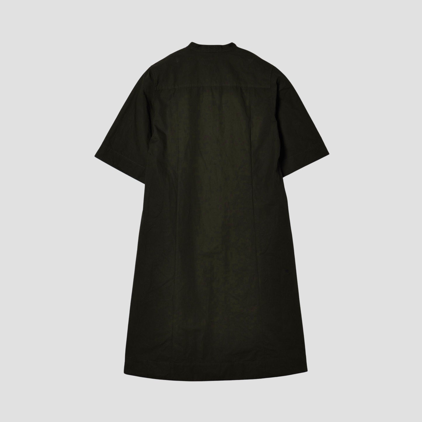 PLAIN WEAVE COTTON LINEN DRESS