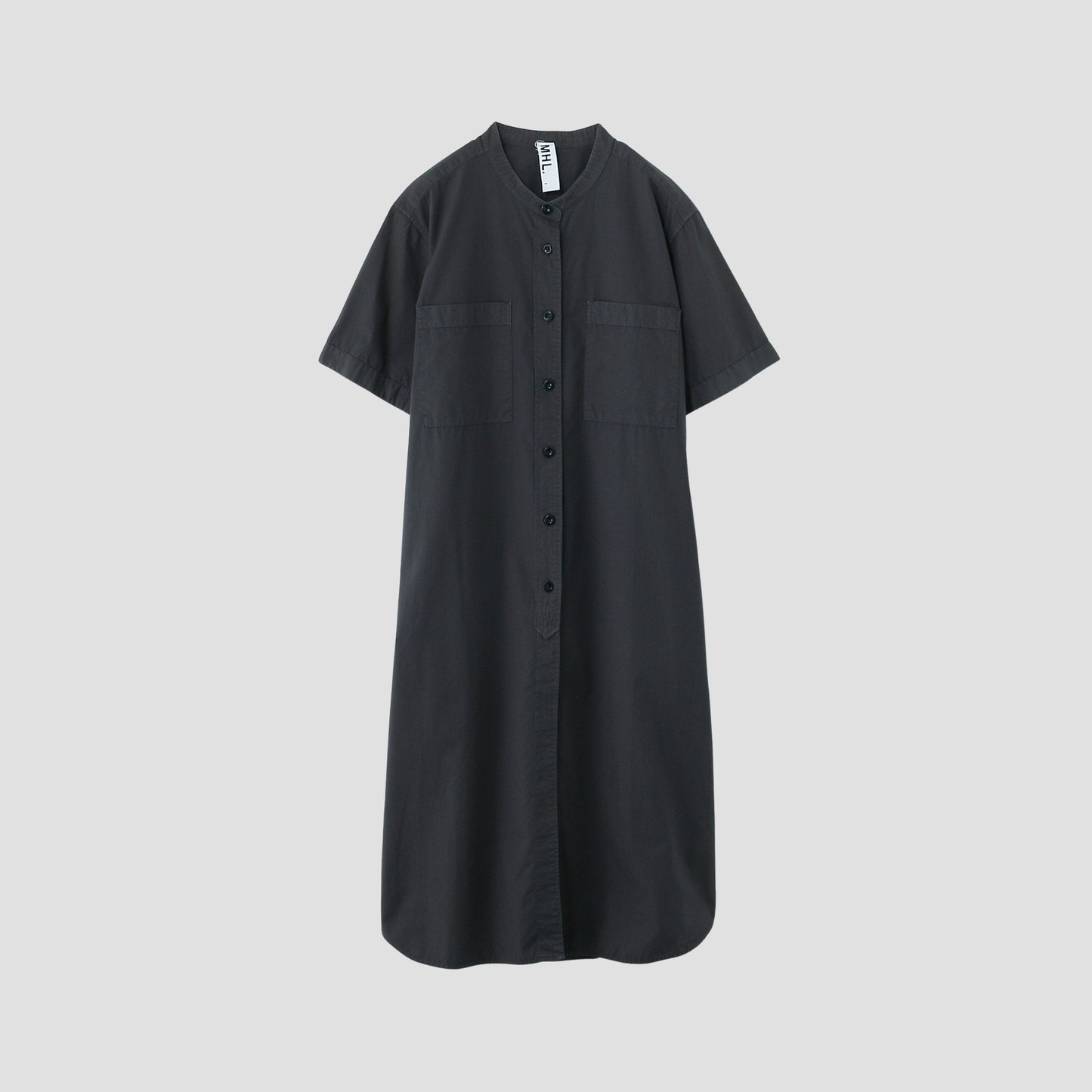 GARMENT DYE COTTON POPLIN DRESS