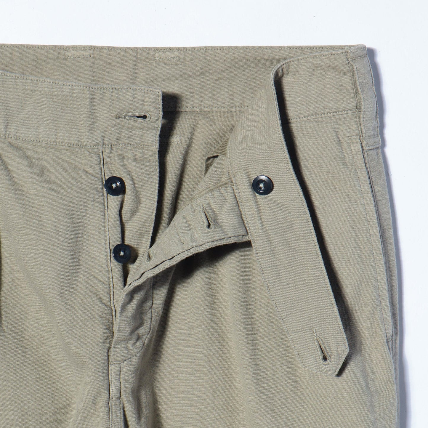 MILITARY COTTON LINEN TROUSERS