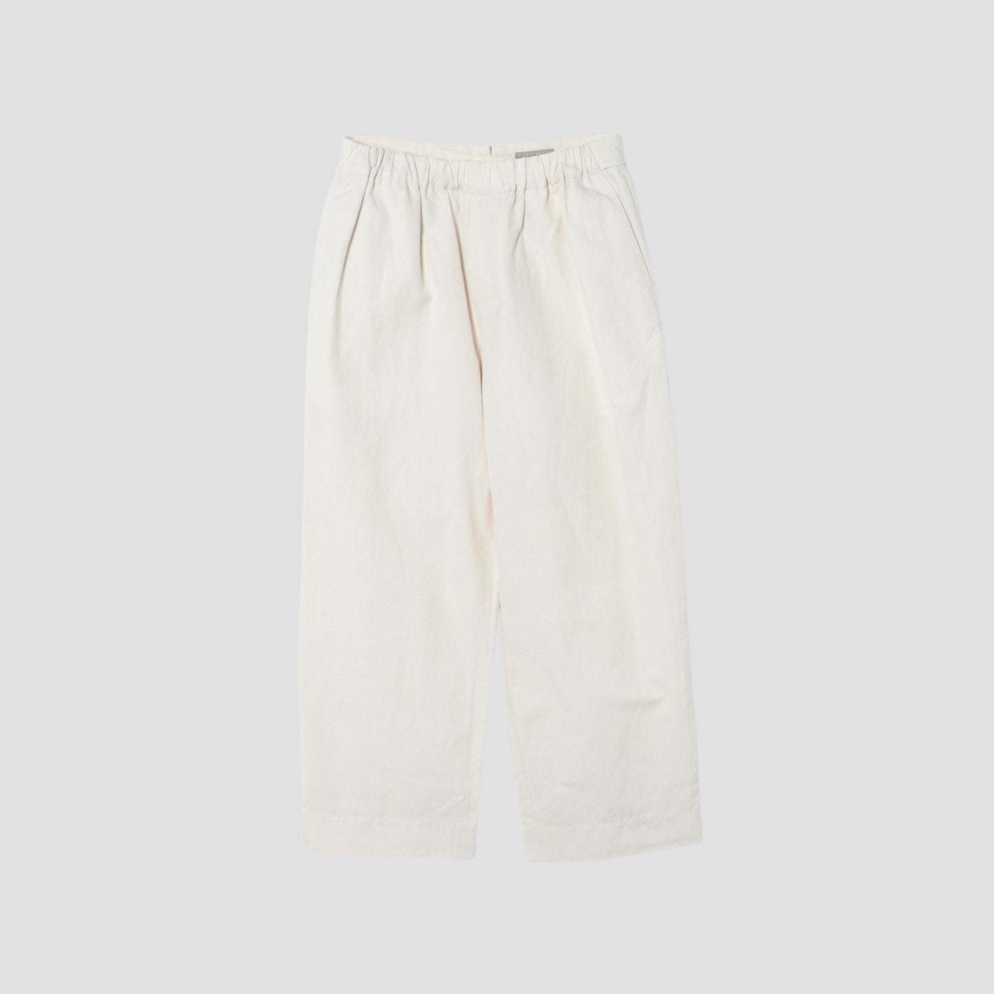 PLAIN WEAVE COTTON LINEN TROUSERS