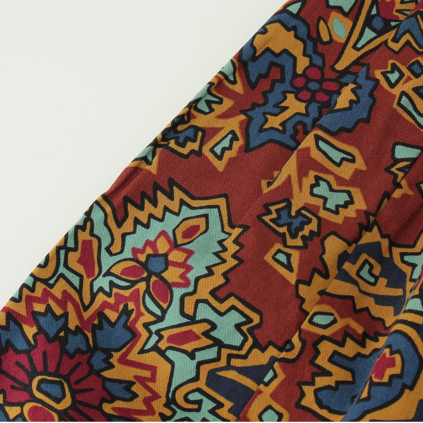 PAISLEY COTTON LINEN TWILL SKIRT