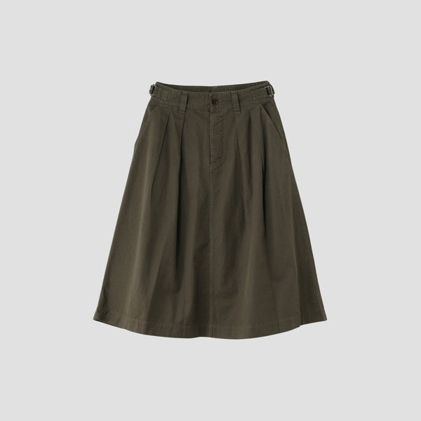 COTTON LINEN CHINO SKIRT