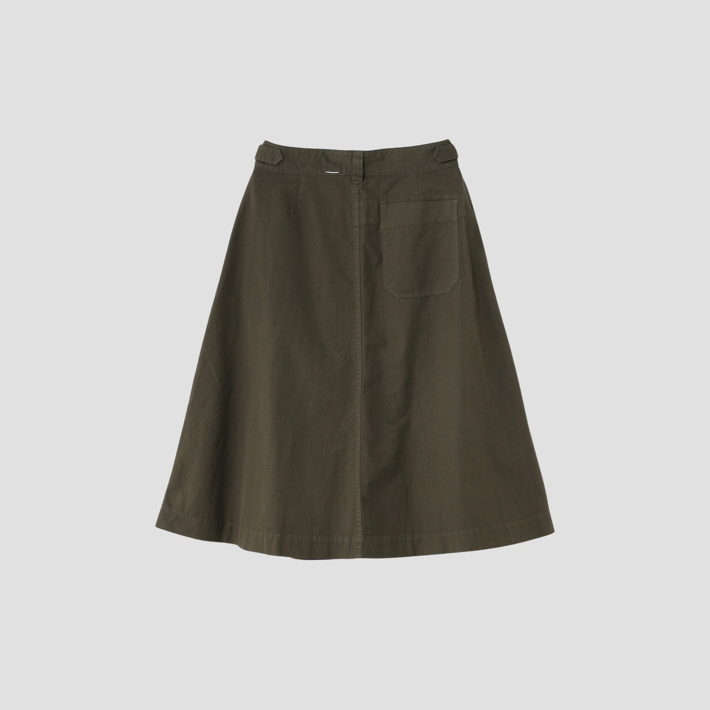COTTON LINEN CHINO SKIRT